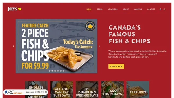 joeys.ca screenshot