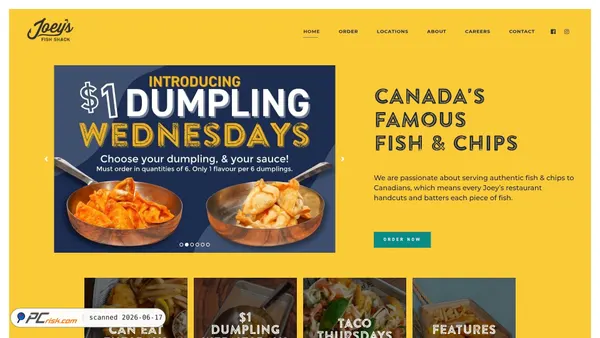 joeysfishshack.com screenshot