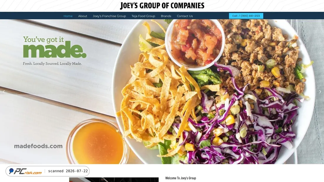 Screenshot of joeysgroup.ca