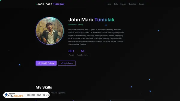 johnmarctumulak.com screenshot