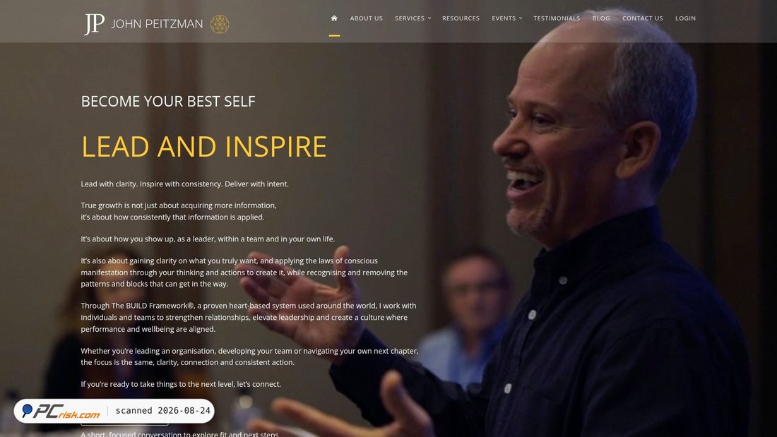 Screenshot von johnpeitzman.com