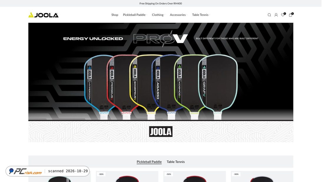 Screenshot di joolamalaysiashop.com