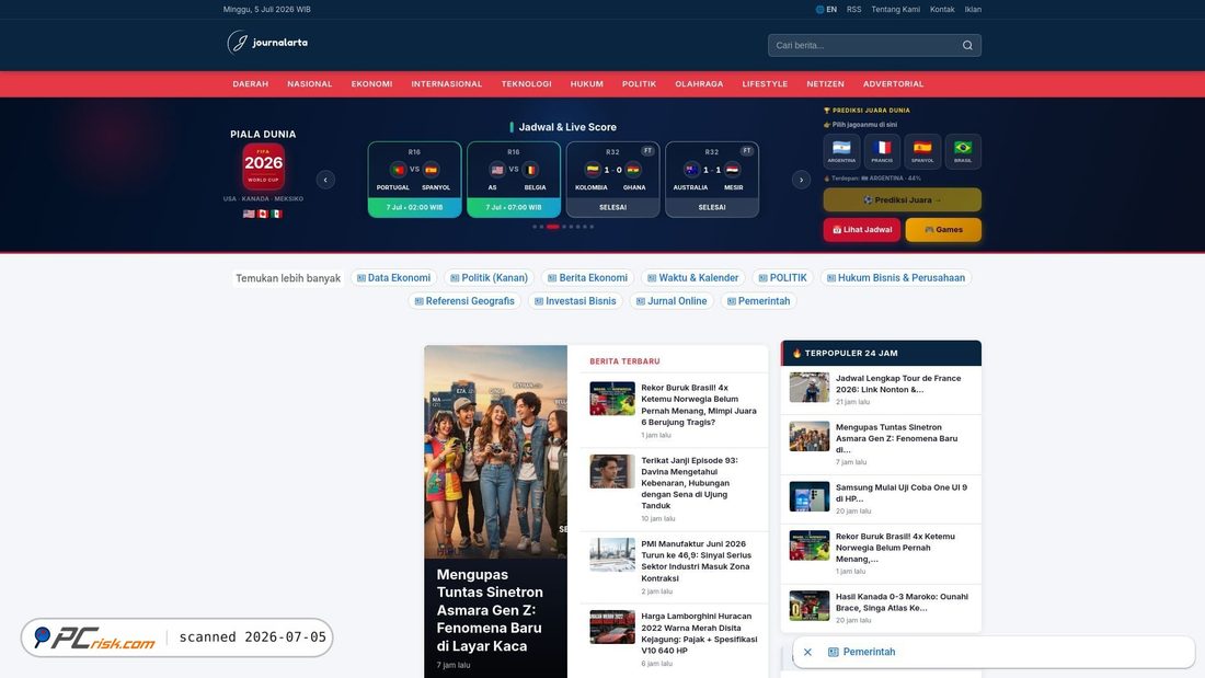 Screenshot of journalarta.com