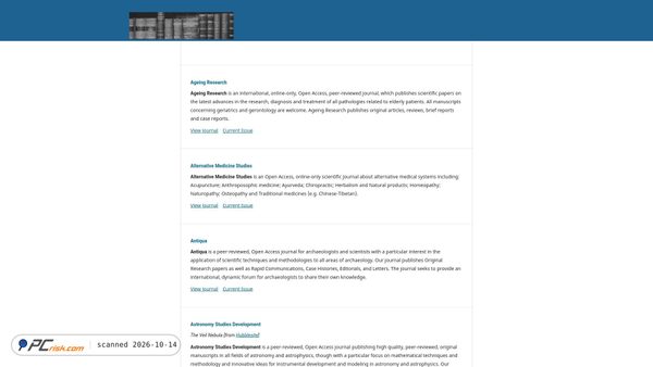 Screenshot di journals.pagepress.net