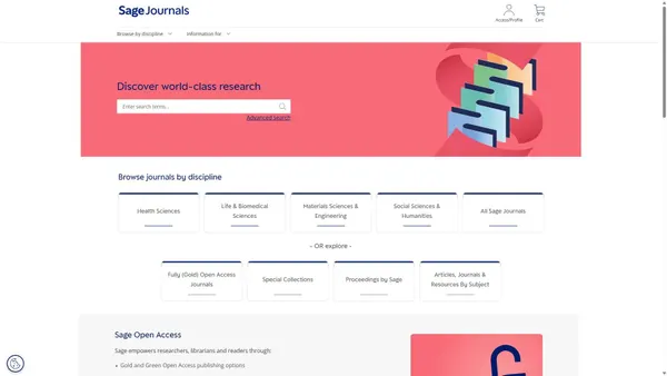 Captura de ecrã de journals.sagepub.com