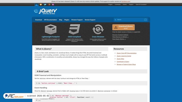 jquery.com screenshot