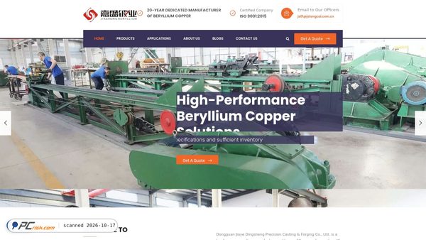 Captura de ecrã de jsberylliumcopper.com