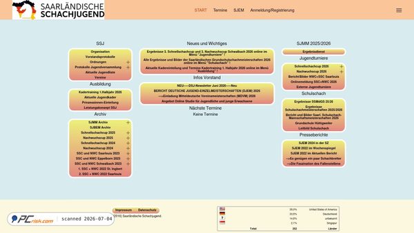 jugendschach-saar.de screenshot
