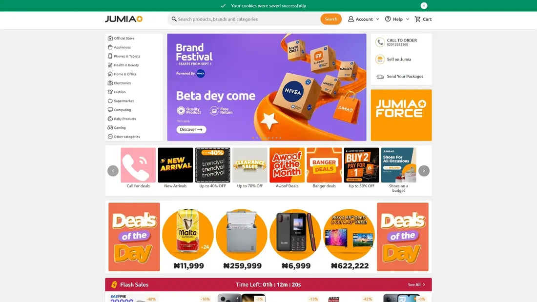 Screenshot von jumia.com.ng