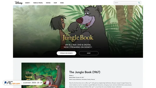 junglebookdvd.com screenshot