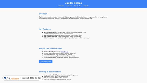 jupiter-solanaa.pages.dev screenshot
