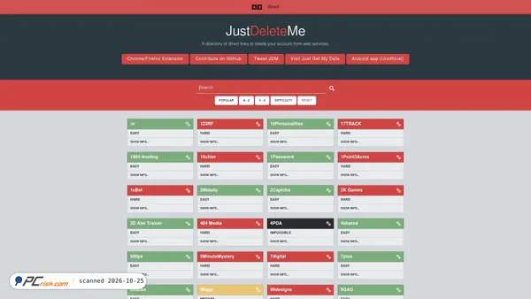 justdeleteme.xyz Screenshot