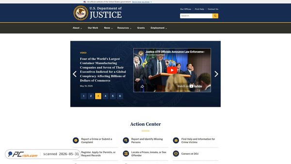 justice.gov screenshot