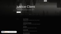 Captura de ecrã de justiceclient.org