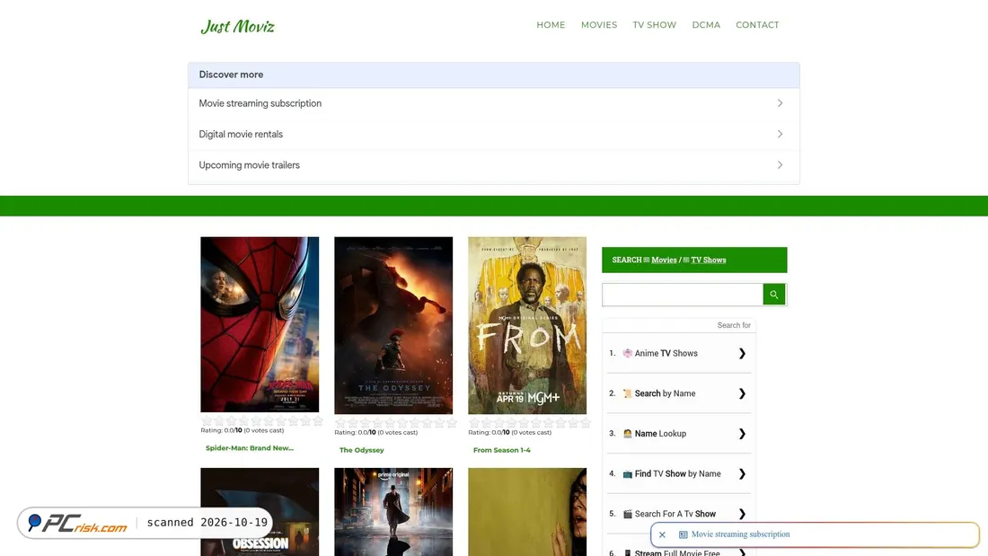 Zrzut ekranu justmoviz.net