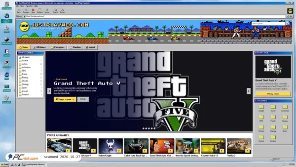 Screenshot di justplayweb.com