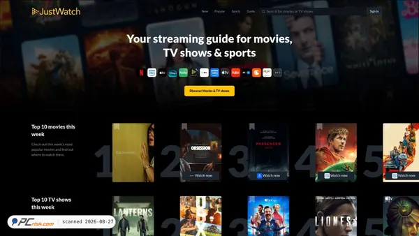 justwatch.com screenshot