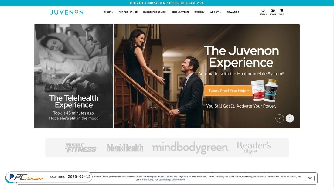 Screenshot of juvenon.com