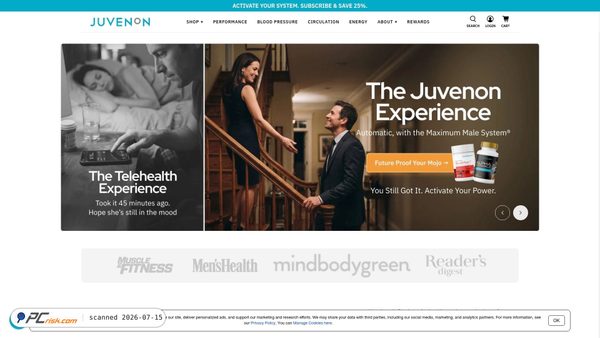 juvenon.com screenshot