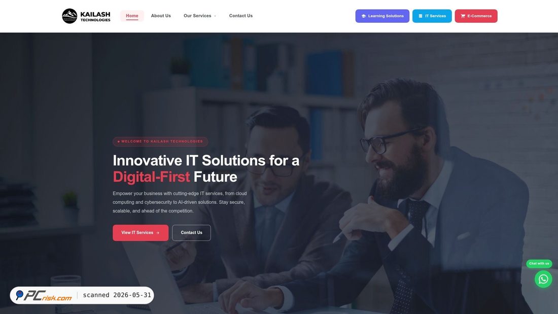 Screenshot of kailashtechnologies.com