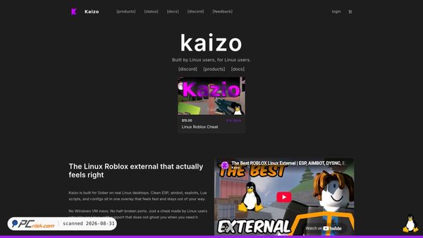 kaizo.mysellauth.com Screenshot