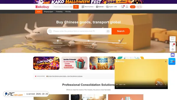 Screenshot di kakobuy.com