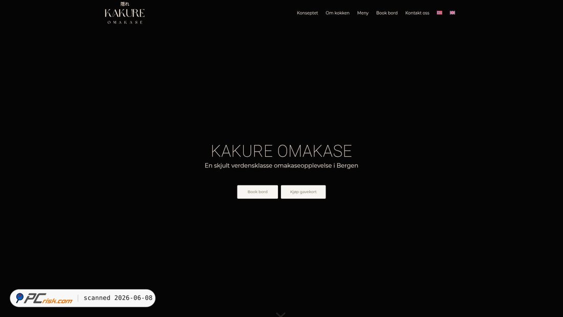 Screenshot of kakureomakase.no