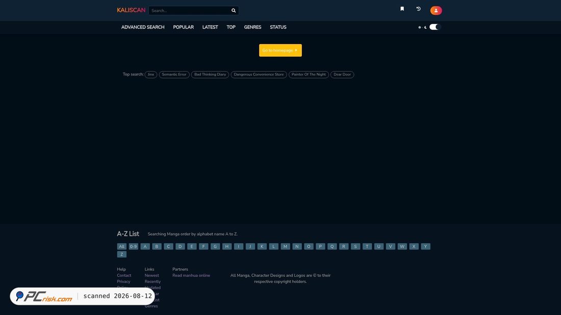Screenshot of kaliscan.io
