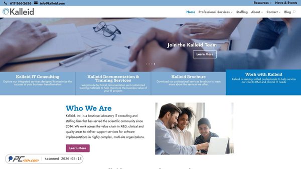 kalleid.com Screenshot