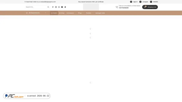 kalyangems.com screenshot