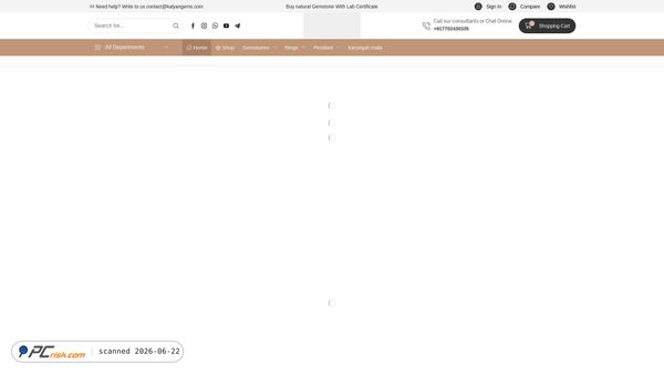 kalyangems.com screenshot