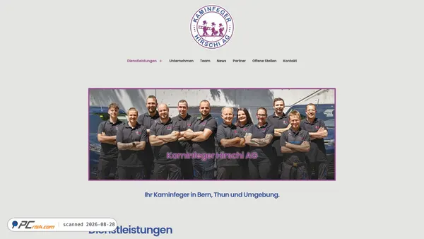 kaminfegerhirschi.ch screenshot
