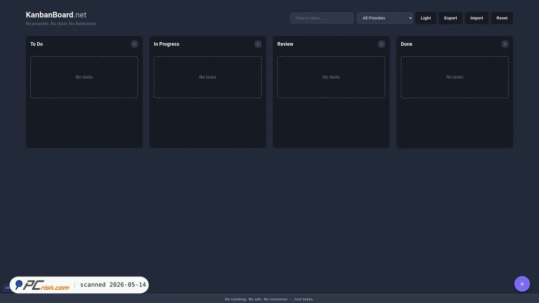 Screenshot of kanbanboard.net