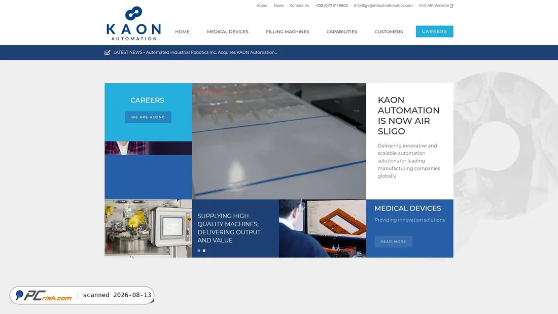 Screenshot of kaonautomation.com