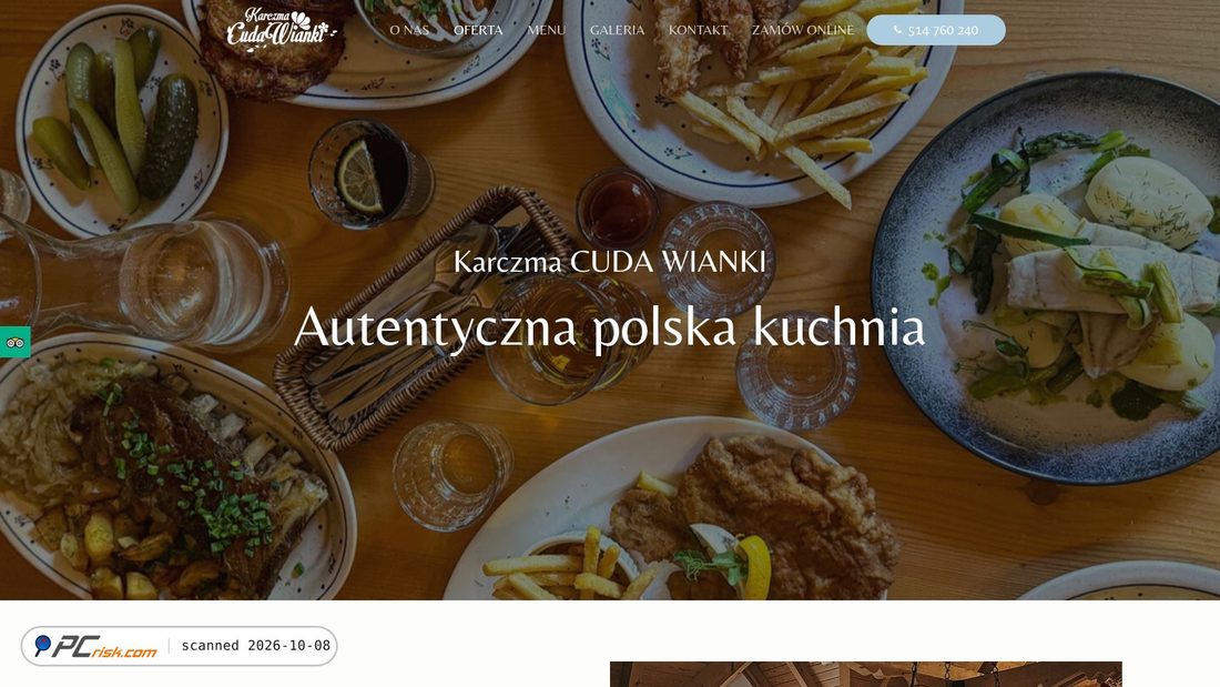 Captura de ecrã de karczmacudawianki.pl