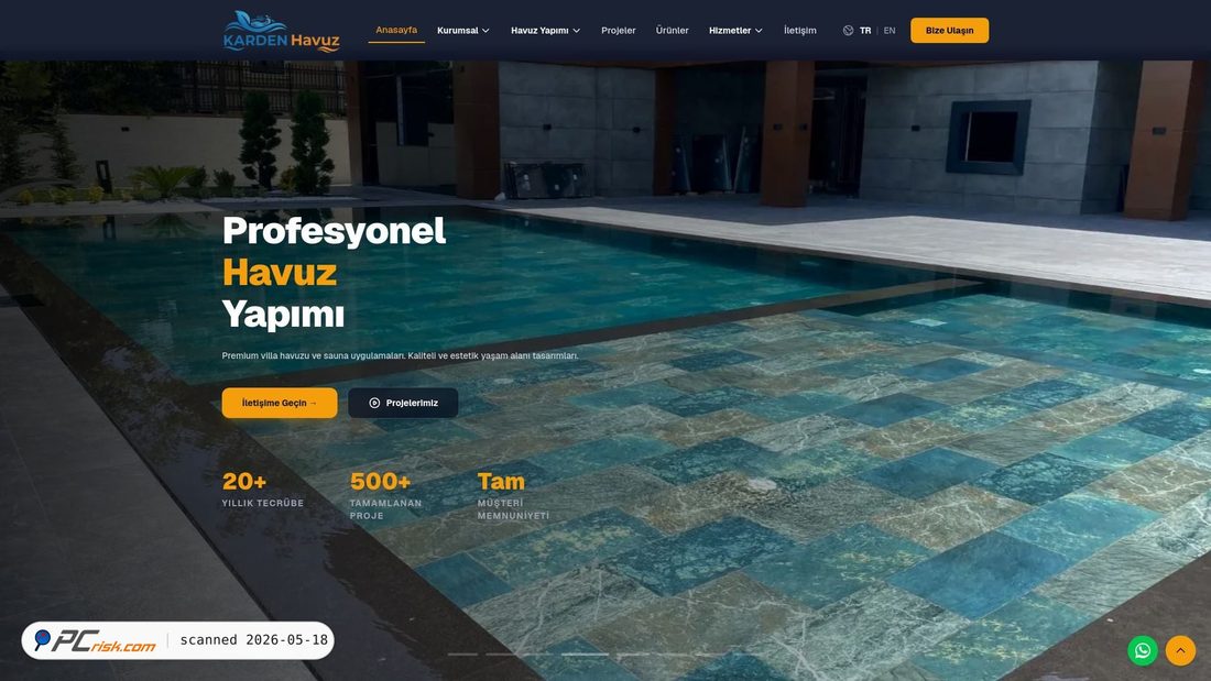Screenshot of kardenhavuz.com