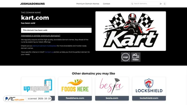 Captura de ecrã de kart.com
