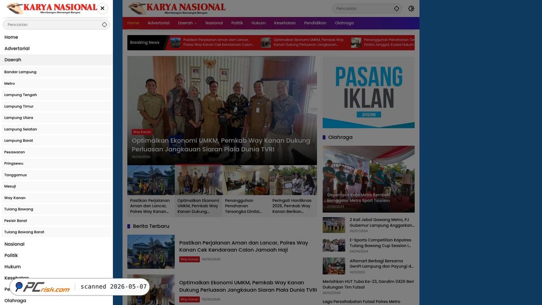 Screenshot di karyanasional.com