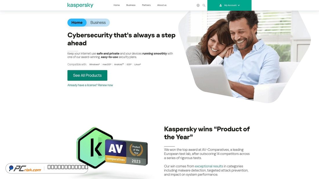 Captura de pantalla de kaspersky.com