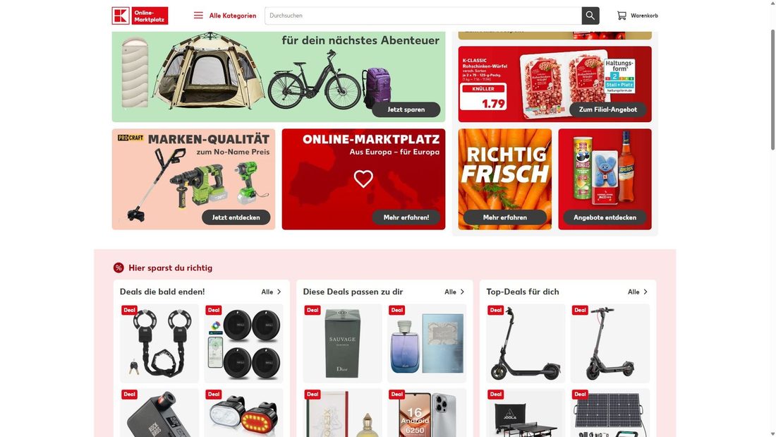 Screenshot di kaufland.de