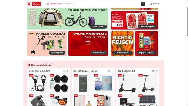 Screenshot van kaufland.de