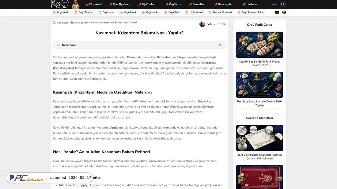 Screenshot von kehf.net