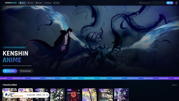 Captura de ecrã de kenshin-anime.vercel.app