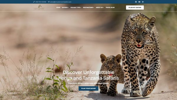 kenyatanzaniasafari.com screenshot