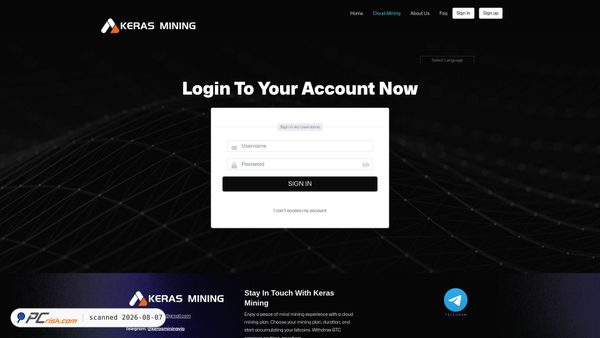 kerasmining.me screenshot