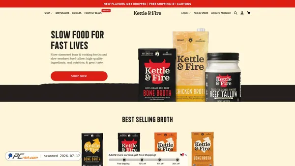 kettleandfire.com screenshot