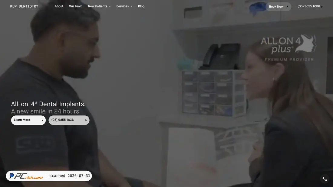 Screenshot of kewdentistry.com.au