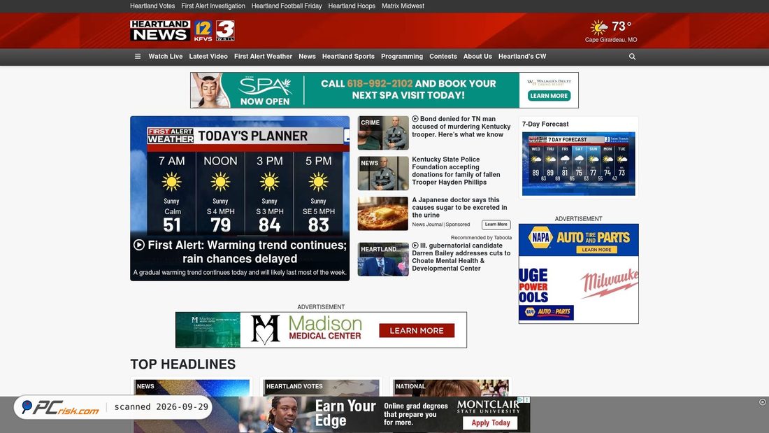 Captura de ecrã de kfvs12.com