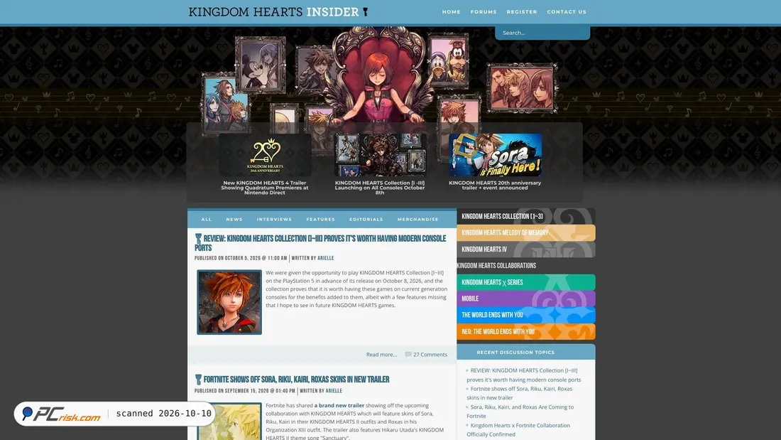 Captura de ecrã de khinsider.com