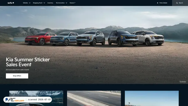 kia.com screenshot
